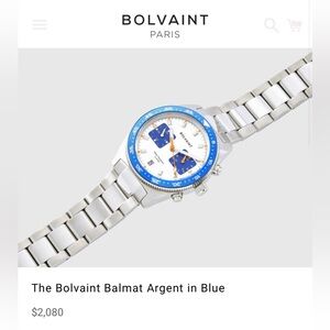 Balmat Argent Chronograph Watch in Blue